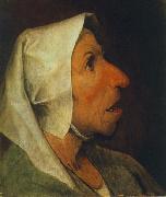 BRUEGEL, Pieter the Elder Portrait of an Old Woman  gfhgf China oil painting reproduction